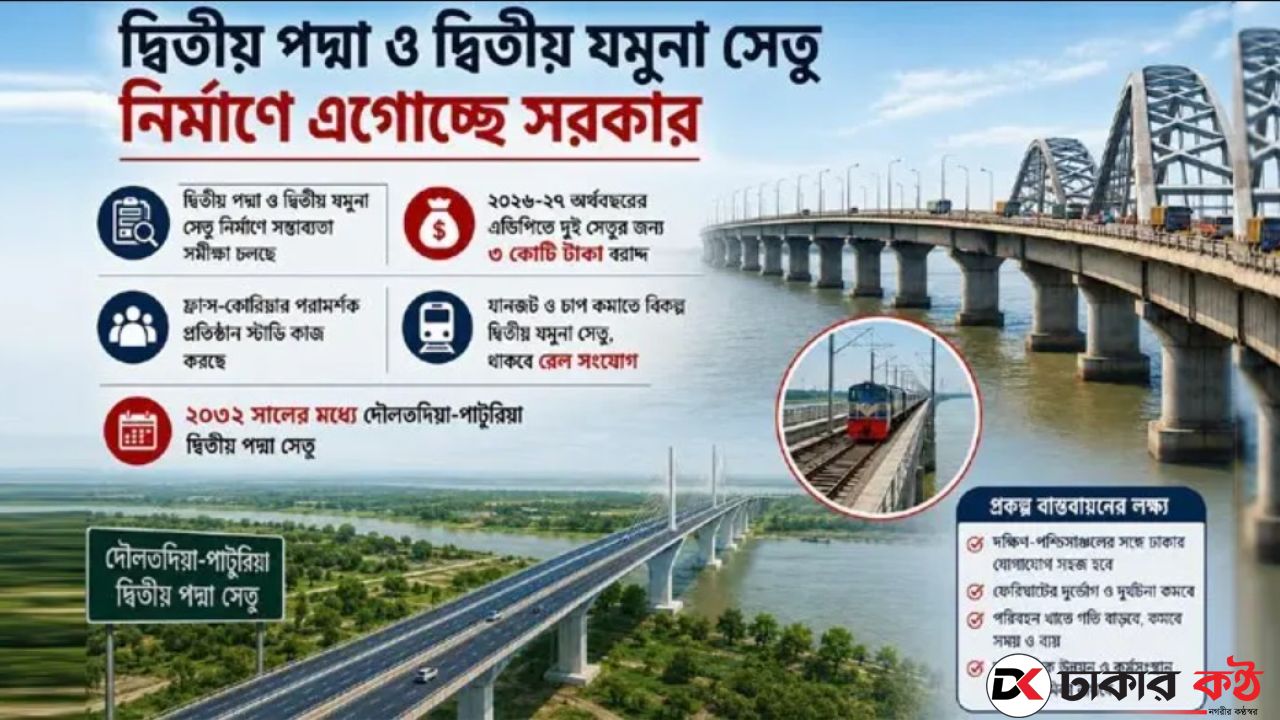 দ্বিতীয় পদ্মা সেতু নির্মাণ করতে যাচ্ছে সরকার