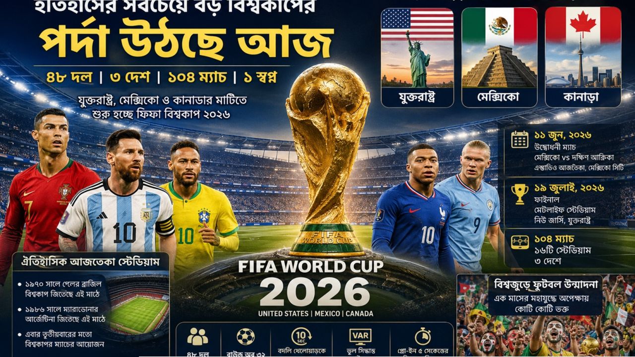 তিন দেশে বিশ্বকাপের উদ্বোধন, শুরু হচ্ছে ফুটবলের মহাযজ্ঞ