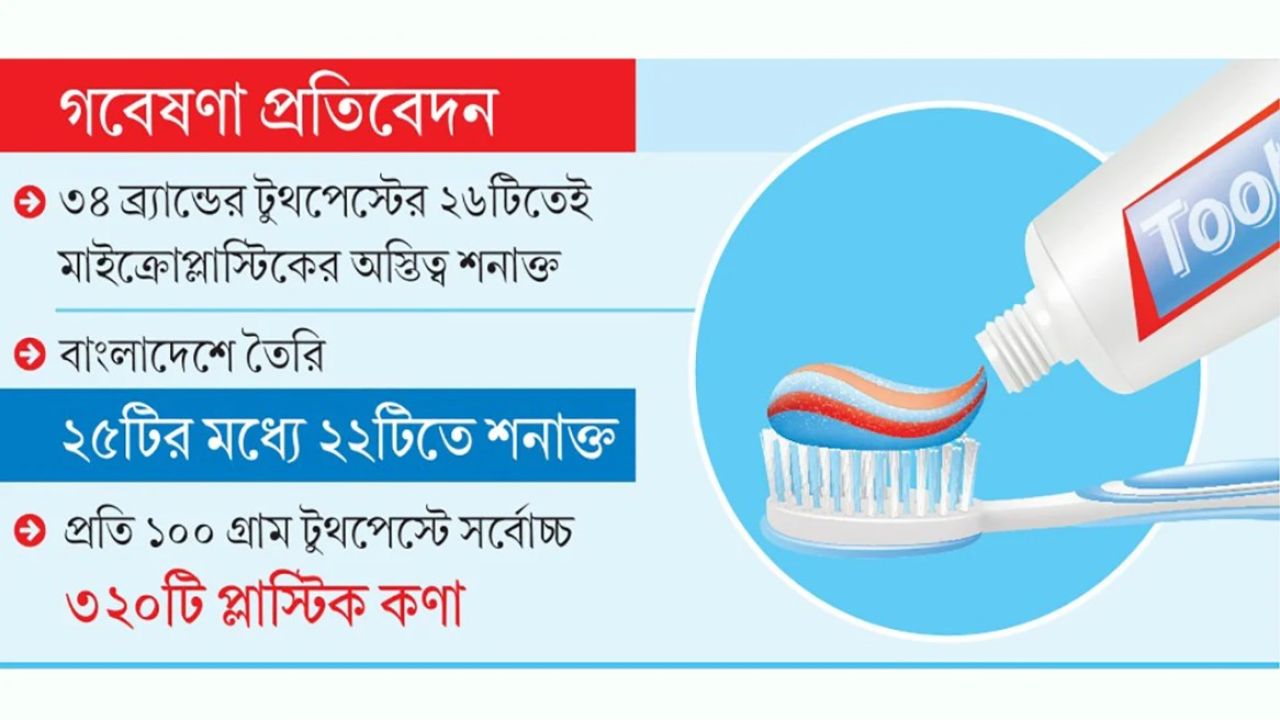 আপনার টুথপেস্ট কতটা নিরাপদ?
গবেষণায় বেশির ভাগ টুথপেস্টে মাইক্রোপ্লাস্টিকের উপস্থিতি পাওয়া গেছে।
আপনি কি প্রতিদিনের টুথপেস্টকে নিরাপদ মনে করেন?