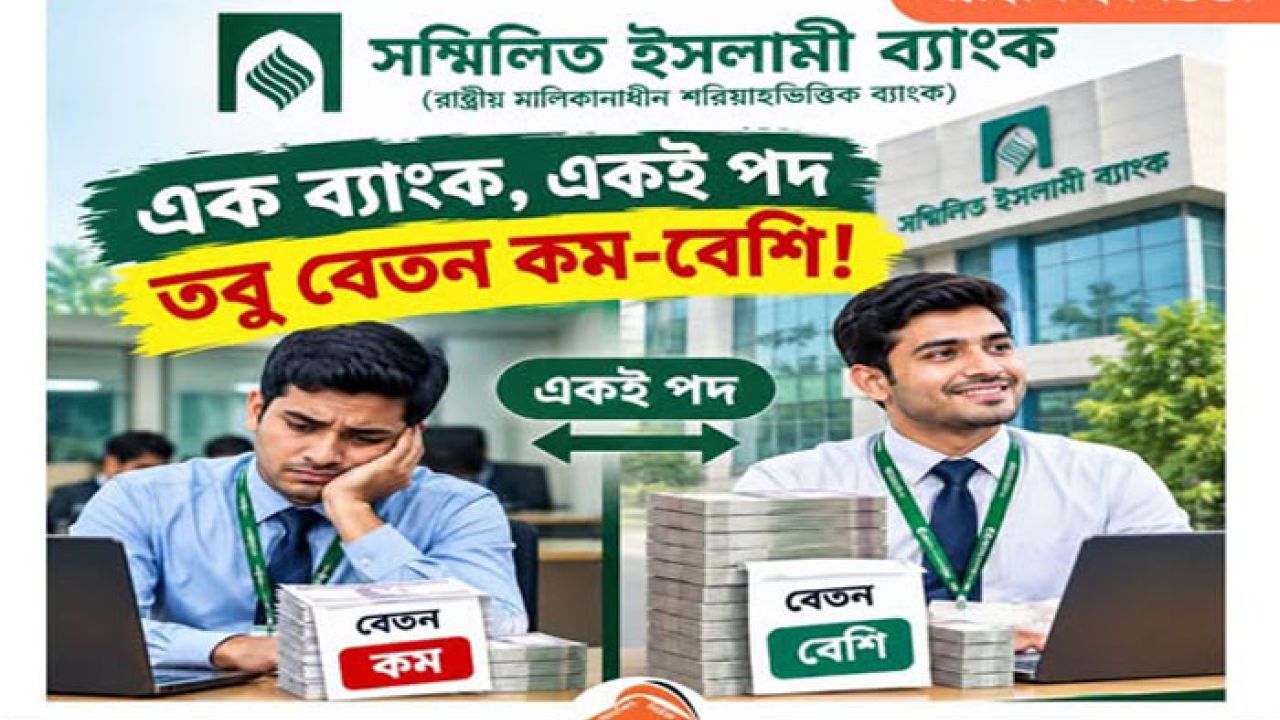 সম্মিলিত ইসলামী ব্যাংকে অভিন্ন বেতন কাঠামোর দাবি