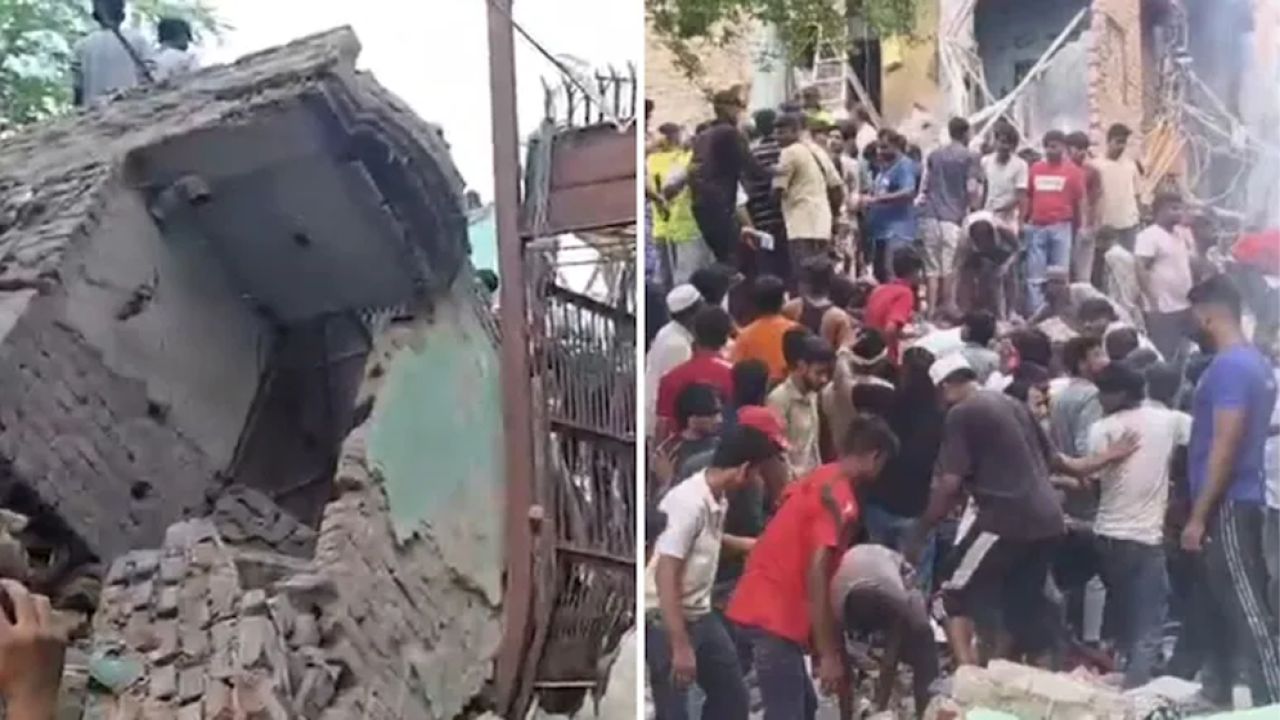ভারতে ধসে পড়ল পাঁচতলা ভবন